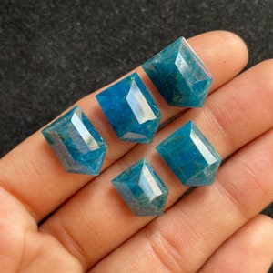 5 Pieces Lot Neon Appetite Gemstone-Natural Neon Appetite Step Cut Cabochon-Appetite Fancy Shape-Size 16.5-14 mm-Loose-A-517