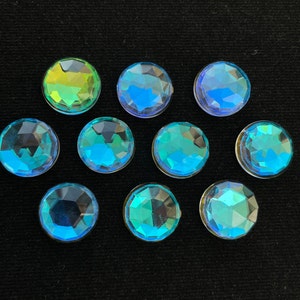 10 Pcs Lot Rainbow Quartz Gemstone-Rainbow Quartz Rose Cut Flat Back Cabochon-Rainbow Quartz Round Shape-Size 14X14 MM-Loose Gemstone-A-328