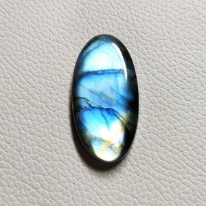 Unique Flash Labradorite Gemstone Cab-Labradorite Oval Shape Smooth Cabochon-Size 41X21 mm-Best For Wire Wrap-Silver Jewely-K-808