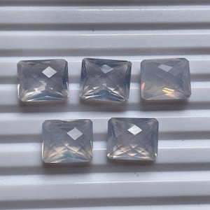 5 Pcs Lot Lavender Quartz Gemstone-Lavender Quartz Cut Faceted-Lavender Quartz Rose Cut Cushion Shape Gemstone-Size 12X10 mm-Loose -A-924