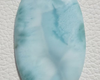 Cabujones de larimar - Cabujón de larimar natural - Cabujón ovalado liso - 28 x 46 mm - Piedras de larimar Z-556