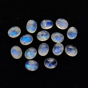 Natural Rainbow Moonstone Gemstone,Rainbow Moonstone Smooth Polished Oval Shape, Size 10X8 mm-Jewelry Making Gemstone K-889