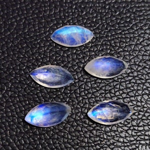 Rainbow Moonstone Cut Gemstone-Moonstone Cut Stones-Natural Rainbow Moonstone Faceted Cut Marquise Shape Gemstone-Size 16X8 mm-K-526