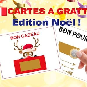 Carte à gratter Noël, Bon pour…. Noël, anniversaire, Cadeau