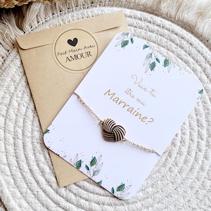 Bracelet Veux-tu être ma marraine?