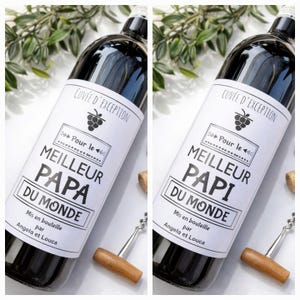 Personalized Father's Day gift, self-adhesive bottle label, Grandparents' Day, Happy Father's Day, personalized label, gift