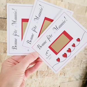 Carte à gratter Bonne fête Mamie! carte cadeau, annonce grossesse, anniversaire