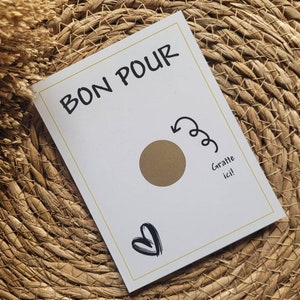Carte à gratter annonce grossesse, anniversaire, Noël, Saint Valentin, Fête des mères, Fête de grand-mères…