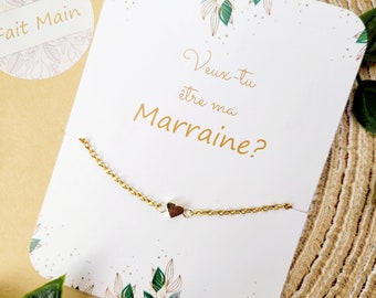 Bracelet Veux-tu être ma marraine?