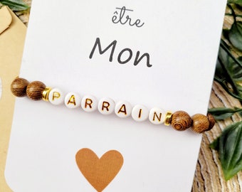 Bracelet Veux-tu être mon parrain? demande parrain original