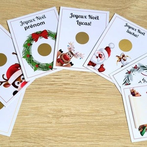 Carte de Noël à gratter/demande témoin/futurs grands-parents/demande en mariage/annonce grossesse/parrain/marraine....