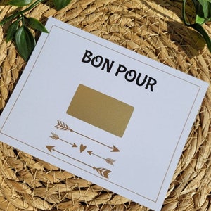 Carte à gratter, anniversaire, Fête, Noël, Saint Valentin, annonce grossesse, bon cadeau...