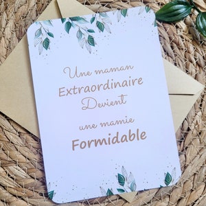 Carte annonce grossesse, papi, mamie, tata, tonton, parrain, marraine, carte anniversaire…