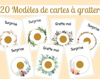 Carte à gratter annonce grossesse, demande parrain, marraine, témoin, anniversaire….