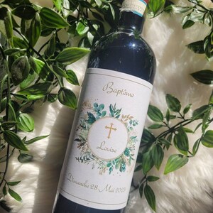 Personalized bottle label for Baptism