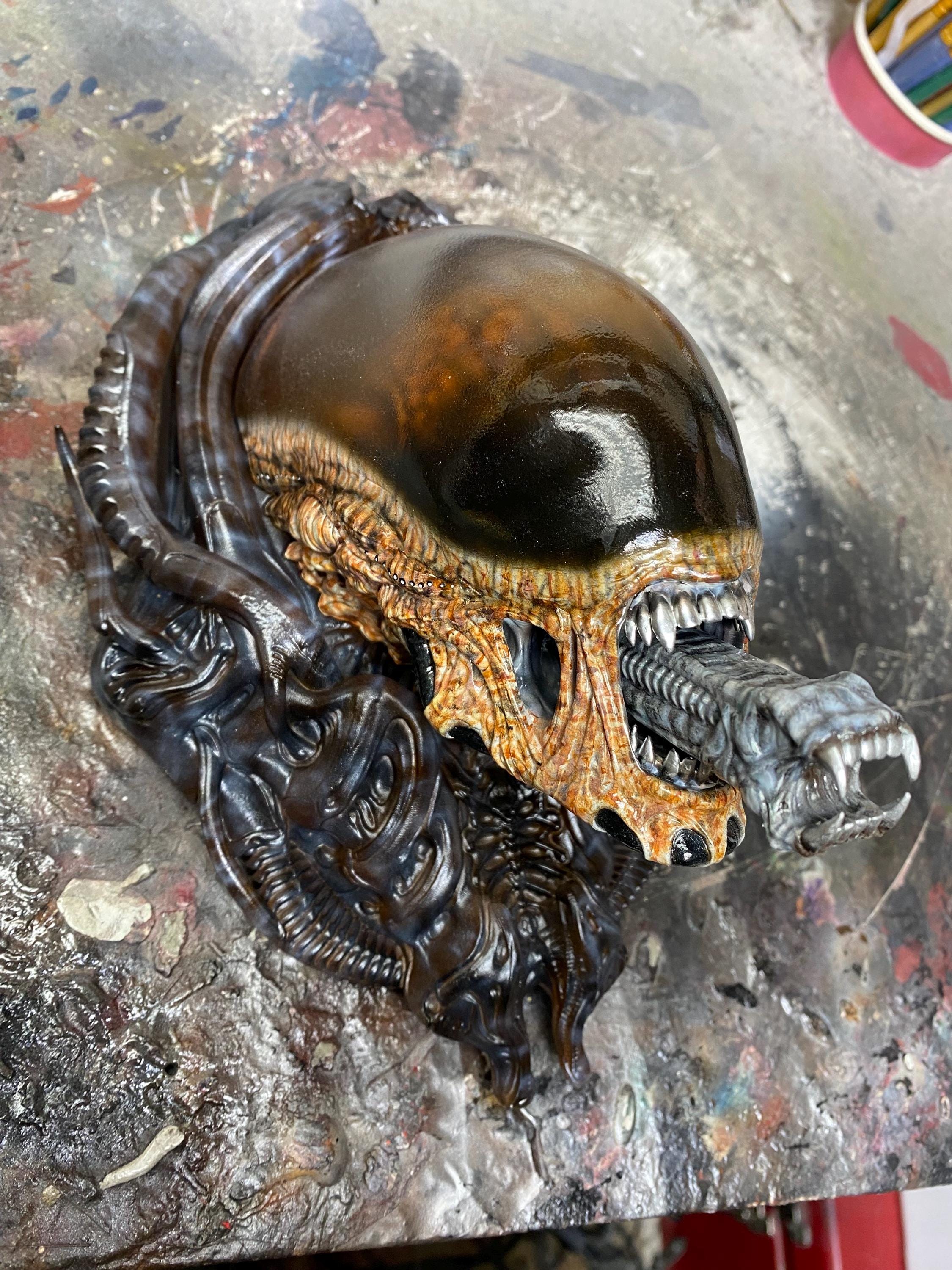 エイリアン フィギュア 壁掛け インテリア Alien Xenomorph Wall Hanger - Etsy