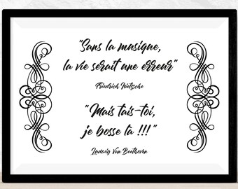 Beethoven Poster Etsy