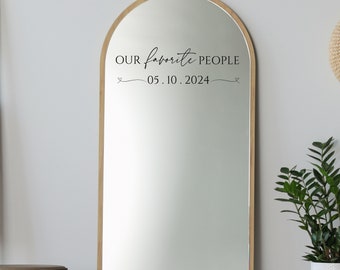Wedding Mirror Decal | Wedding Mirror Sign | Wedding Decal for Mirror | Welcome Sign Decal | Couple Name Sticker | Welcome Sign Sticker