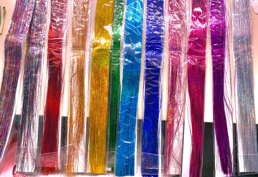 47 Hair Tinsel, Hair Shimmer, Hair Sparkles, Hair Extensions, Sparkly