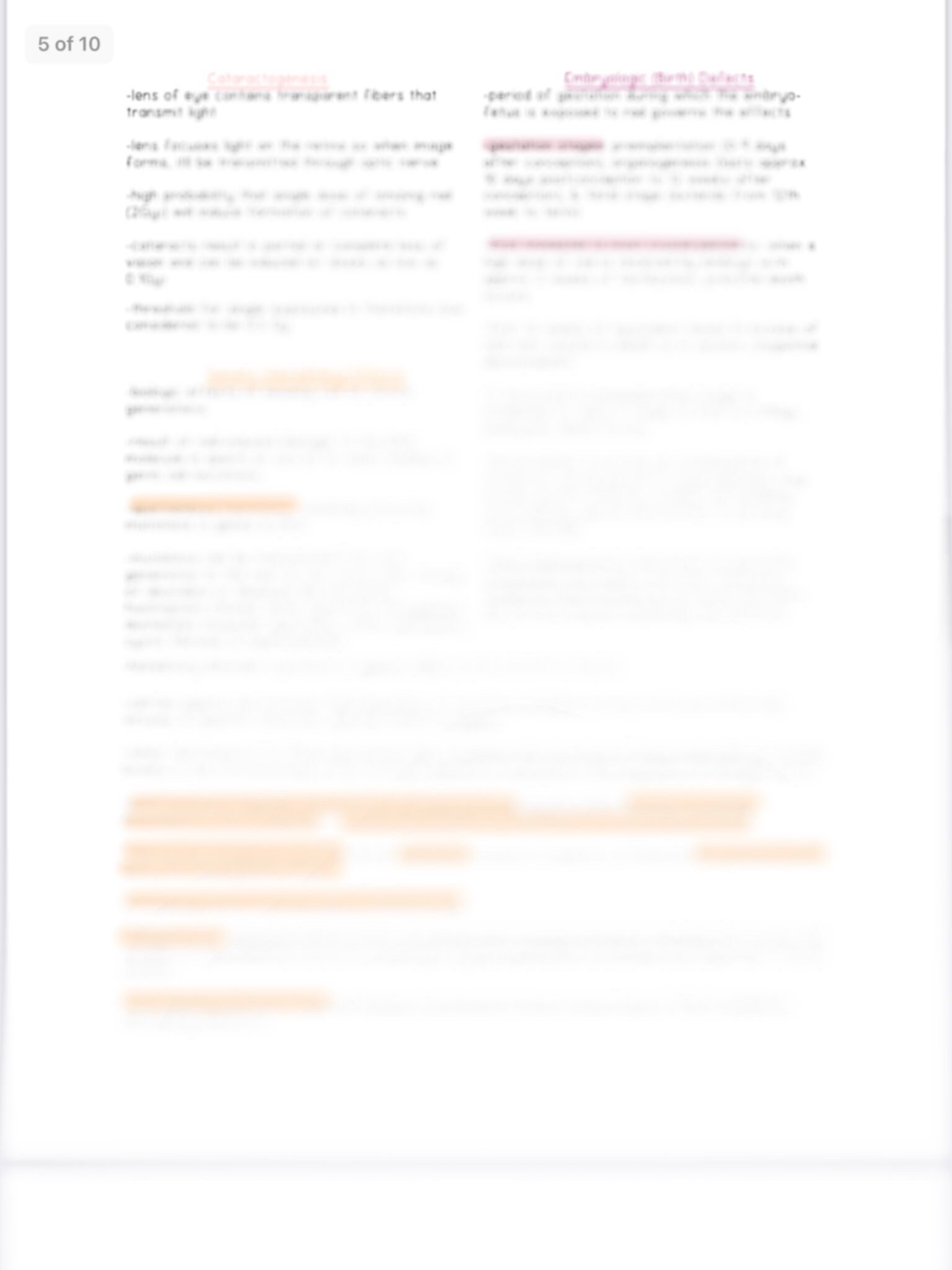 Xray Notes Shielding Early Tissue Reactions Notes Etsy