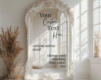 Wedding Mirror Decal | Wedding Mirror Sign | Wedding Decal for Mirror | Welcome Sign Decal | Couple Name Sticker | Welcome Sign Sticker