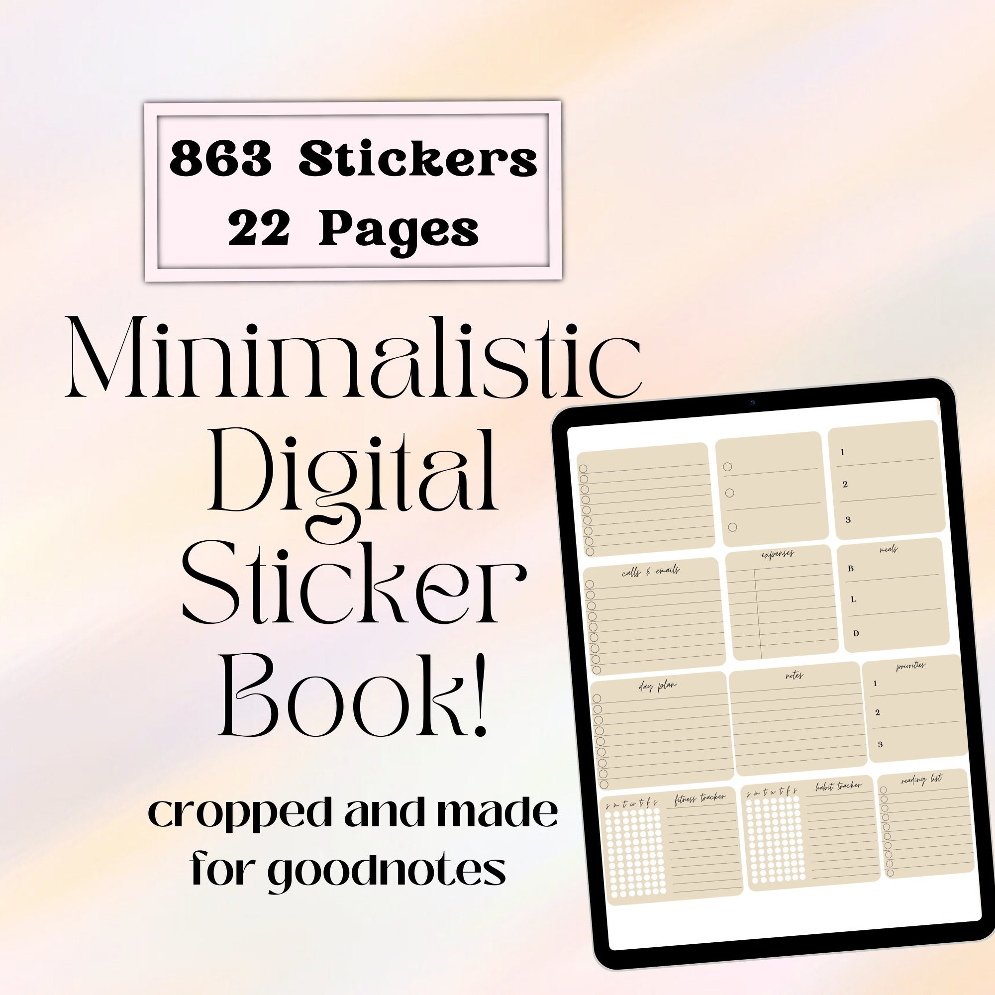 Digital Stickers | Goodnotes Digital Stickers | Digital Planner ...