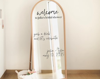 Wedding Mirror Decal | Bridal Shower Mirror Sign | Bridal Shower Mirror Sticker | Welcome Sign Decal | Bridal Shower | Welcome Sign Sticker