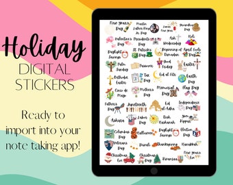 Digital Holiday Planner Stickers | Digital Holiday Stickers | Digital Planner Stickers | Christmas Stickers | Stickers | Halloween Stickers