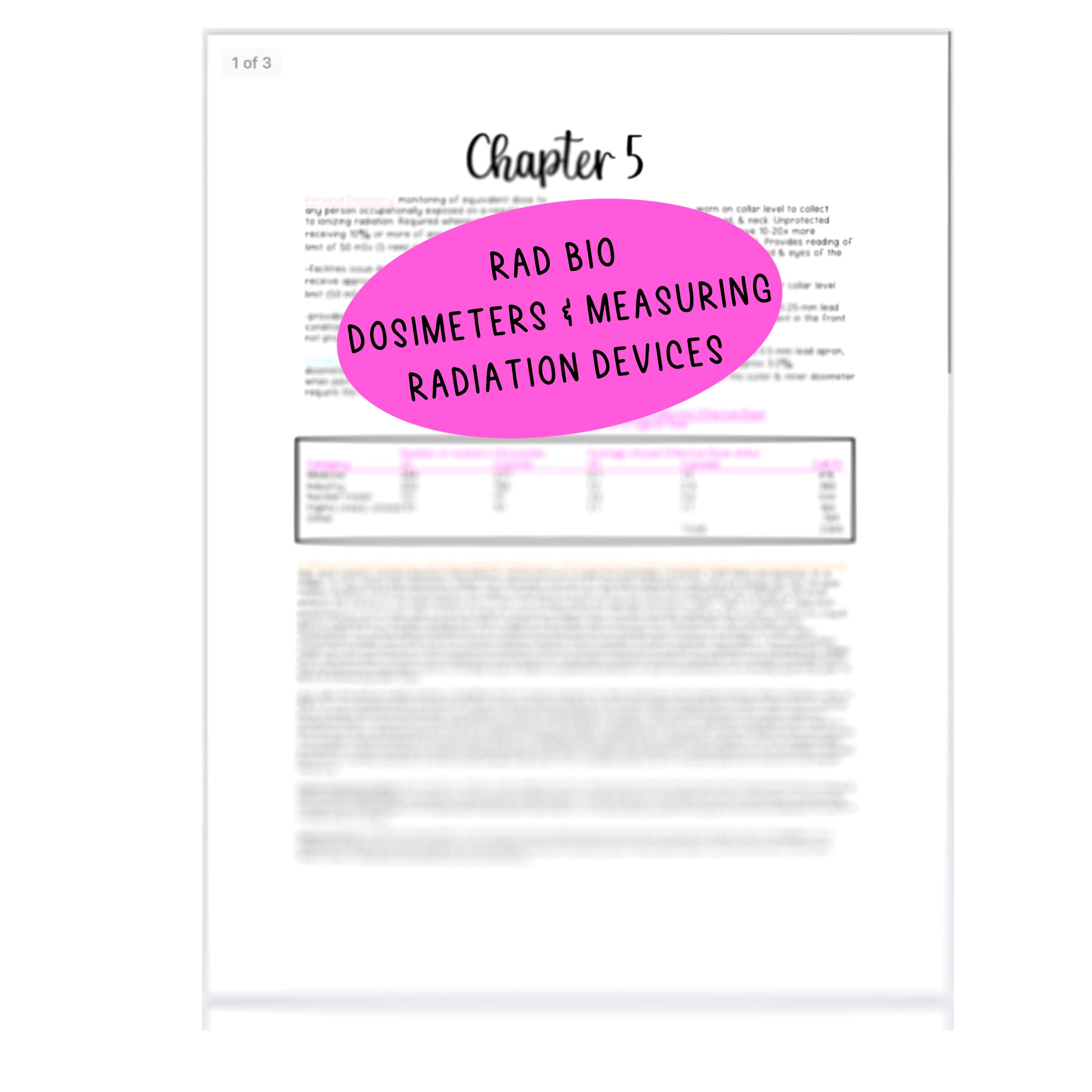 Xray Notes Dosimeter Notes Radiography Notes Radiation Etsy