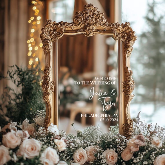 Wedding Mirror Decal | Wedding Mirror Sign | Wedding Decal for