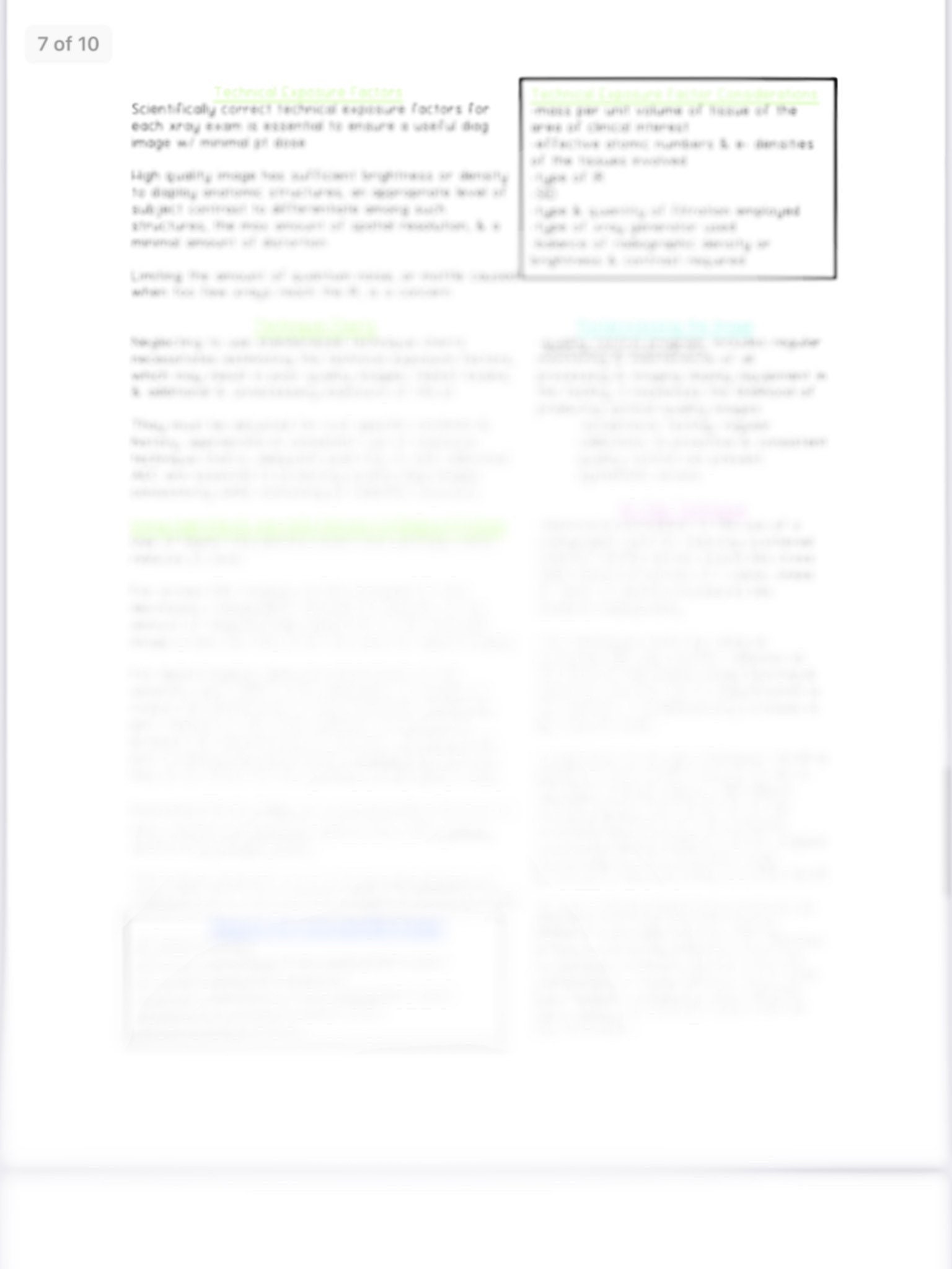 Xray Notes Shielding Early Tissue Reactions Notes Etsy