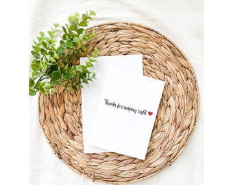 Thanks for Swiping Right Card | Couples Card | Boyfriend Card | Girlfriend Card | Anniversary Card