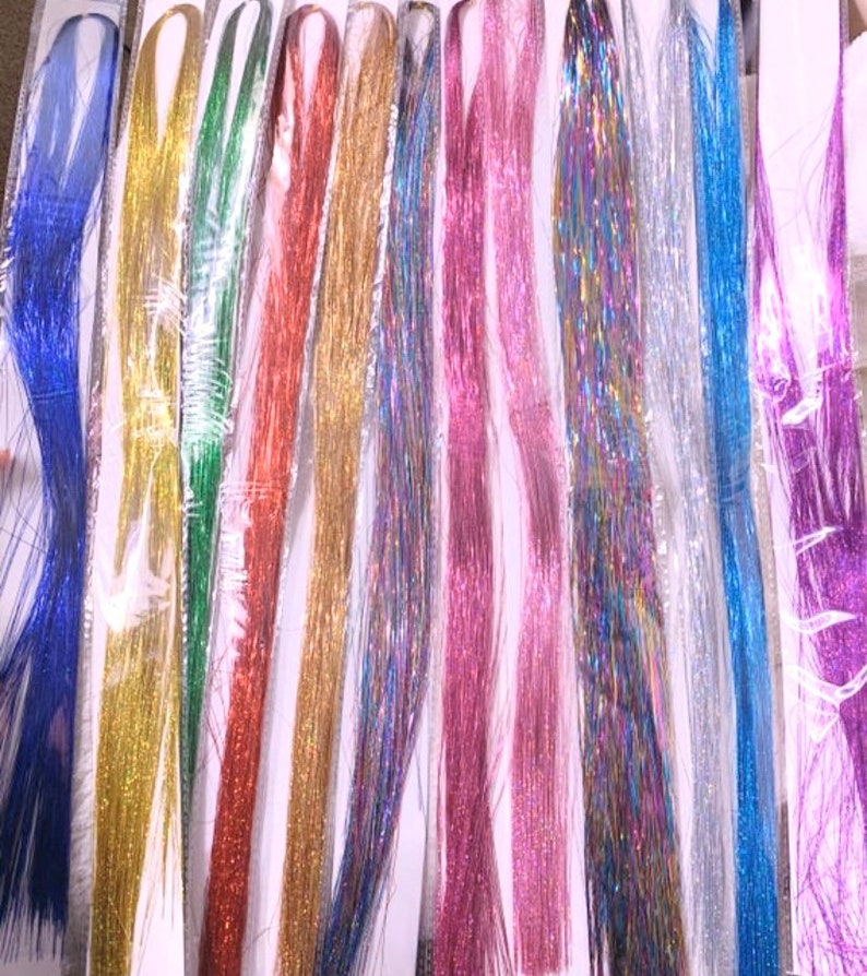 47 Hair Tinsel hair Shimmer Hair Sparkles Hair Etsy
