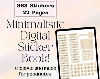Digitale Aufkleber | Goodnotes Digitale Aufkleber | Digitaler Planer | Sticker Buch | Planer Aufkleber | Digitales Journal Sticker