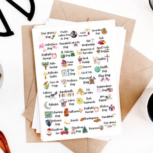 Holiday Planner Stickers | Holiday Stickers | Planner Stickers | Christmas Stickers | Event Stickers | Halloween Stickers | Stickers