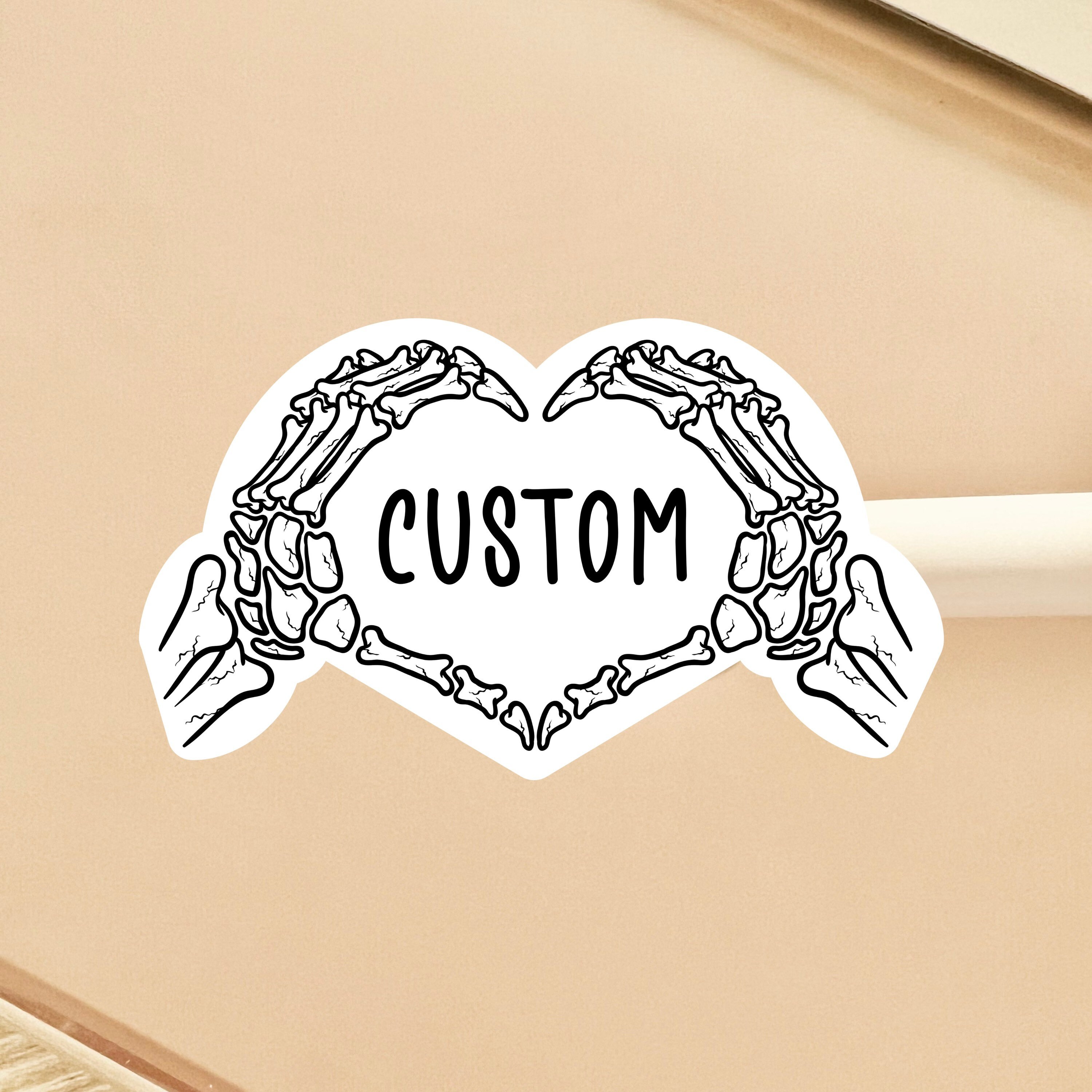 Custom Sticker | Bones Sticker | Skeleton Heart Hands | Xray Tech ...