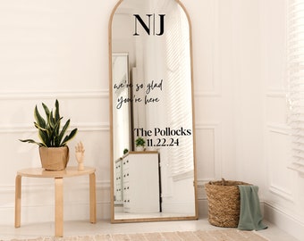 Wedding Mirror Decal | Wedding Mirror Sign | Wedding Decal for Mirror | Welcome Sign Decal | Couple Name Sticker | Welcome Sign Sticker