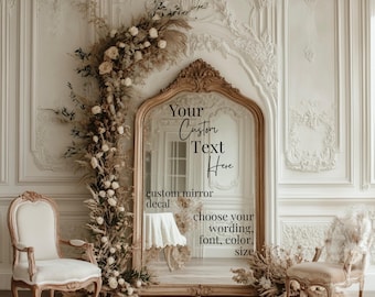 Wedding Mirror Decal | Wedding Mirror Sign | Wedding Decal for Mirror | Welcome Sign Decal | Couple Name Sticker | Welcome Sign Sticker