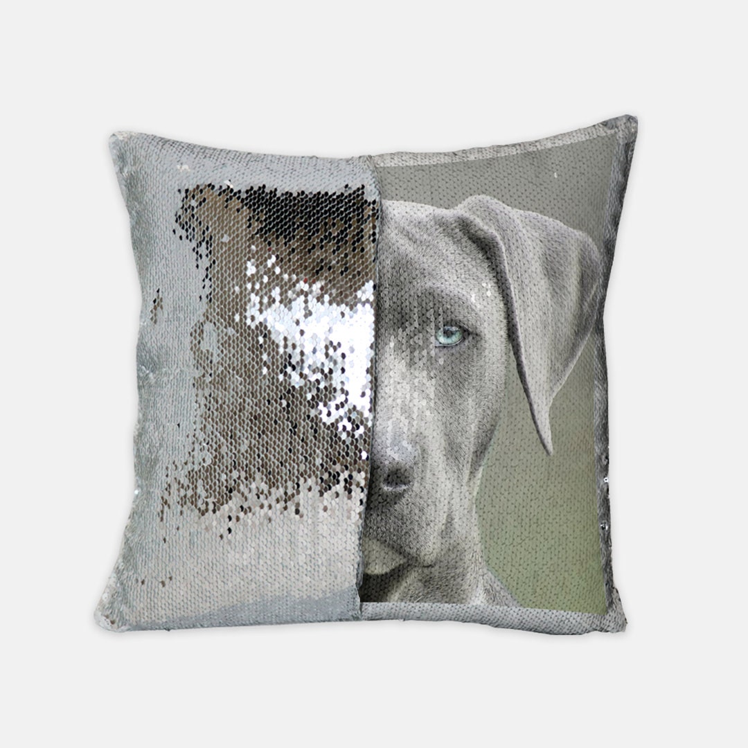 Custom Sequin Dog Photo Pillow/PillowCase Gifts For Dog Etsy