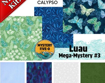 Kit de edredón Mystery Five-0 LUAU / "Butterfly Calypso" / Patrón incluido