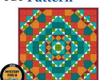 Patrón digital MYSTERY FIVE-O "Luau - Banquete" / Diseño moderno, ideal para impresiones a gran escala / Desde principiantes con confianza hasta avanzados
