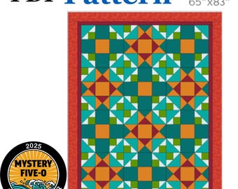 Patrón digital "Antorchas Luau" de MYSTERY FIVE-O / Diseño tradicional, ideal para impresiones a gran escala / Nivel principiante seguro a avanzado