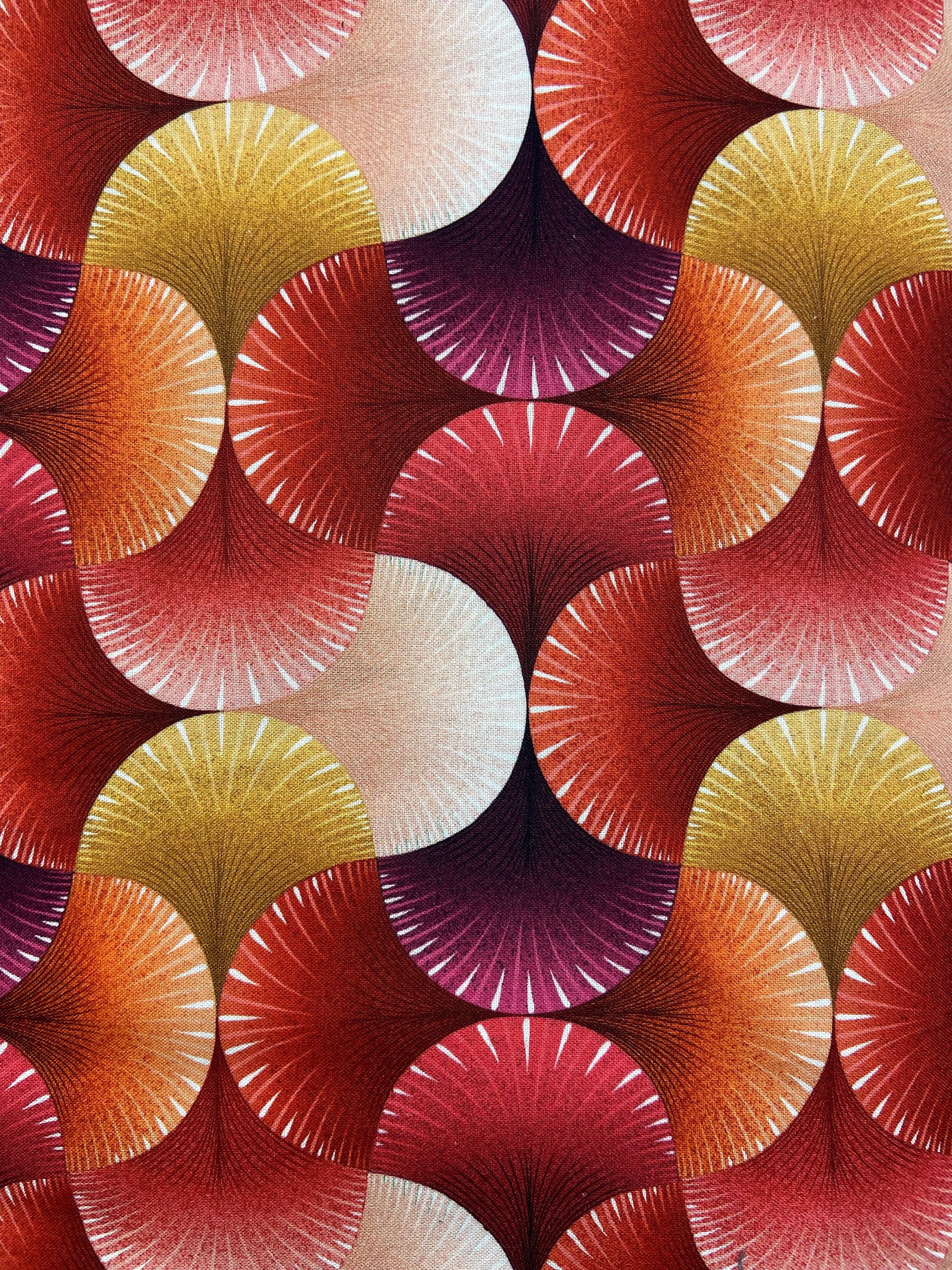 Lutece Red by Blank Quilting Wide Back Geometric Pattern in Shades of Red/Orange/Yellow/Purple 108 wide Quilt Quality Cotton 1/2 Yd Lutece Red by Blank Quilting Wide Back Geometric Pattern in Shades of Red/Orange/Yellow/Purple 108 wide Quilt Quality Cotton 1/2 Yd