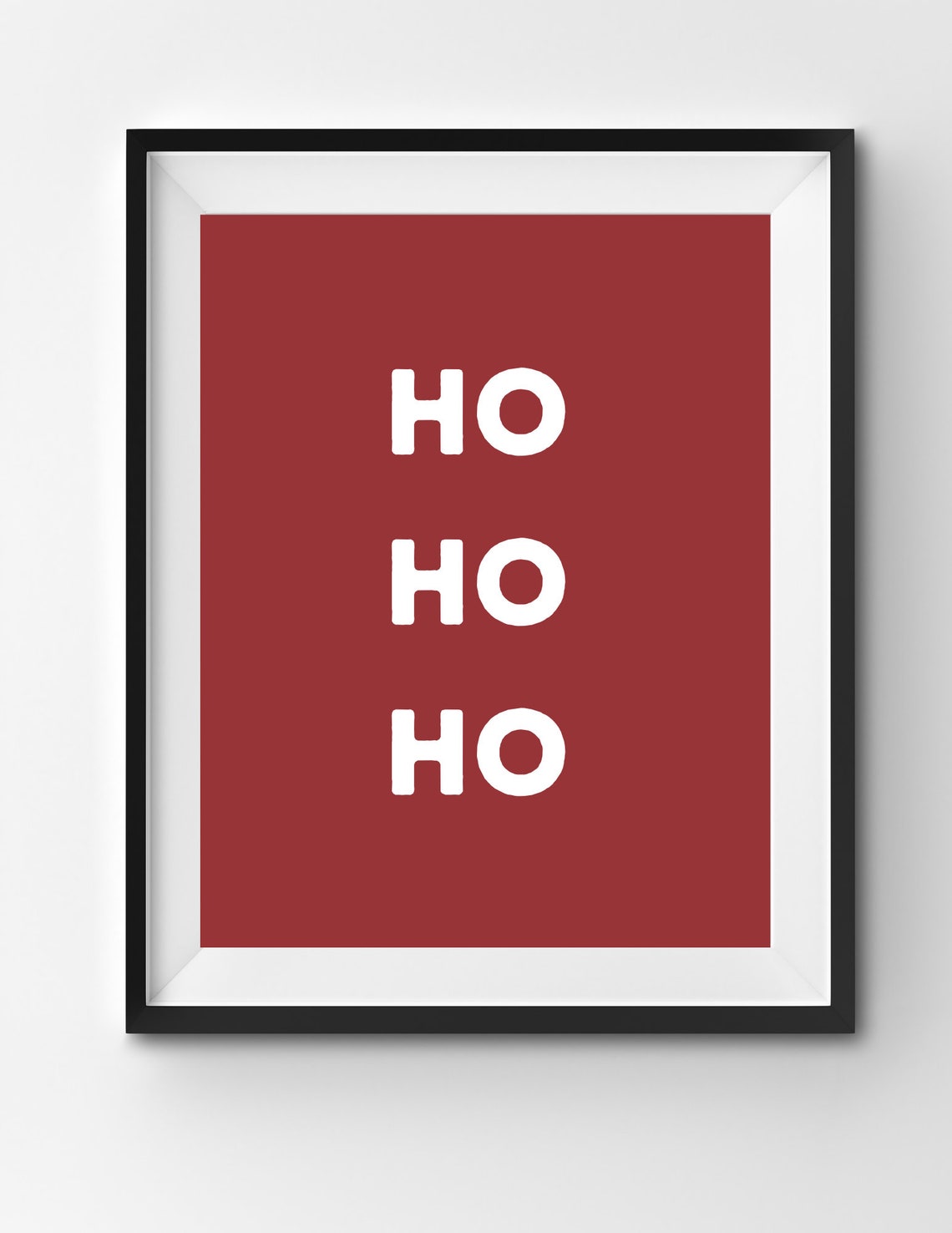 Ho Ho Ho Holiday Decor Christmas Home Decor Printable Wall Etsy 