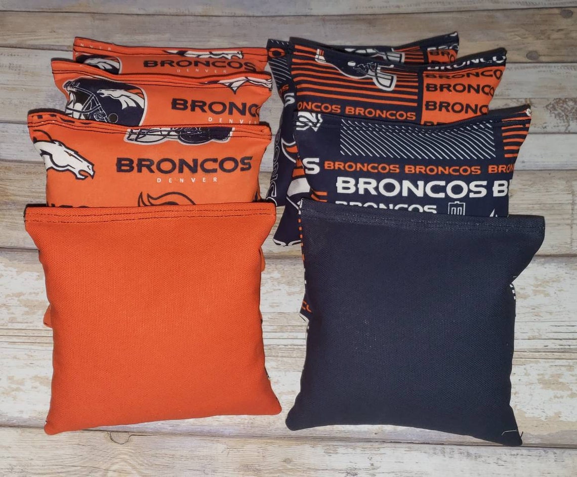 Denver Broncos Cornhole Bags Etsy