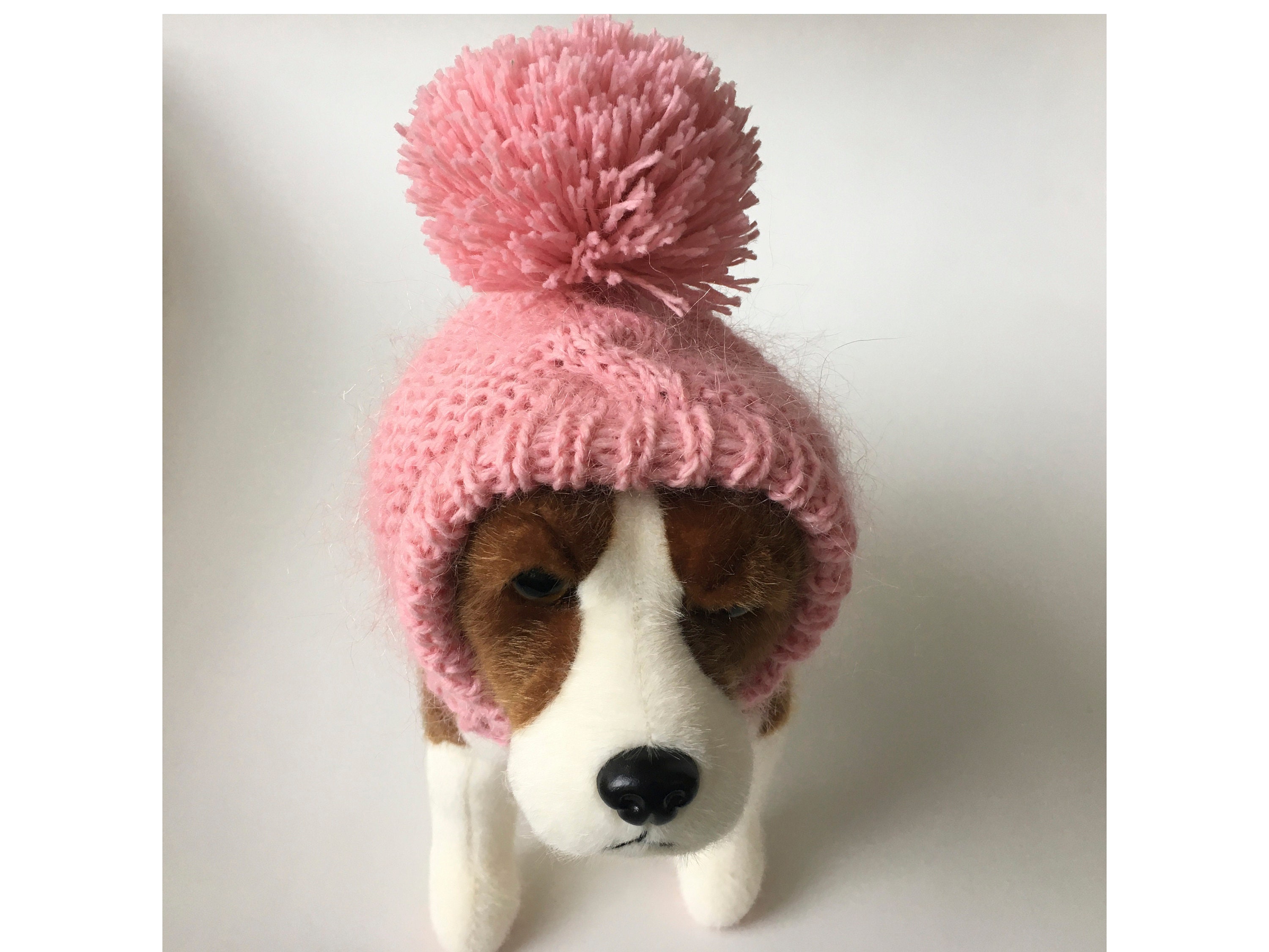 Warm dog hat pink dog hat knit dog hat Etsy