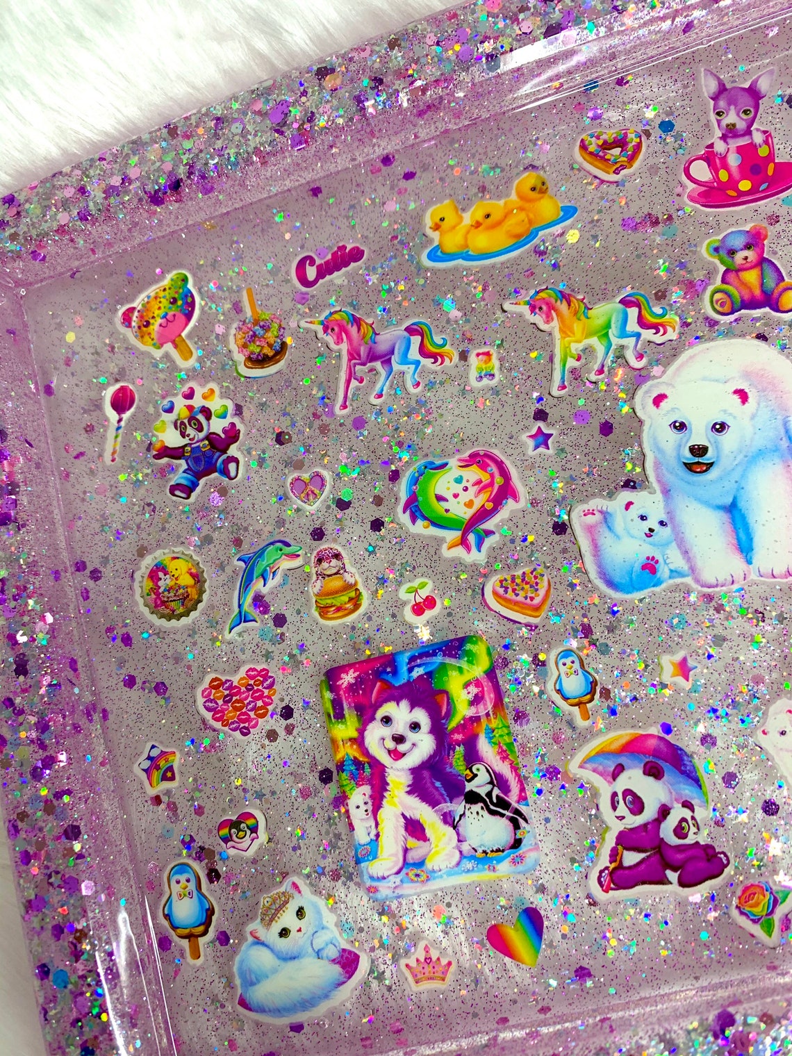 90s Lisa Frank Custom Colour Sticker Holographic Resin Rolling Etsy UK