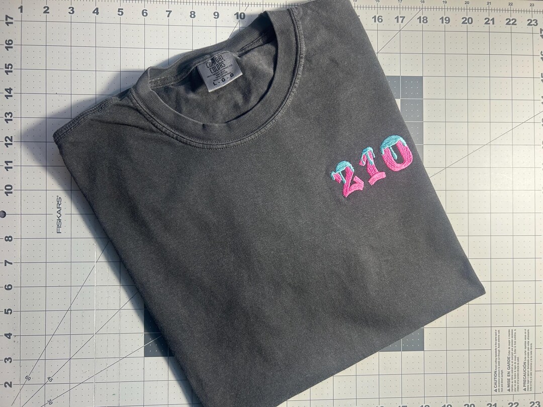Custom Area Code Embroidered Shirt / Custom Colors - Etsy