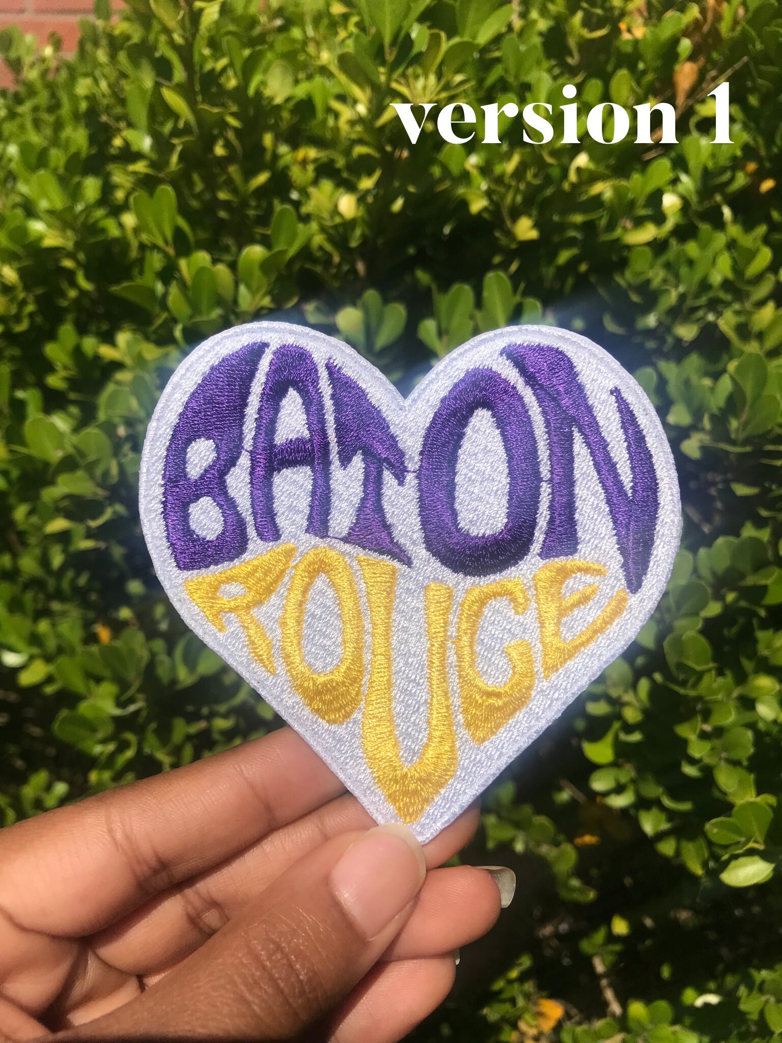 Baton Rouge Heart Patch / Custom Colors - Etsy