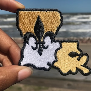 Louisiana Fleur De Lis Patch / custom colors / Fleur-De-Lis